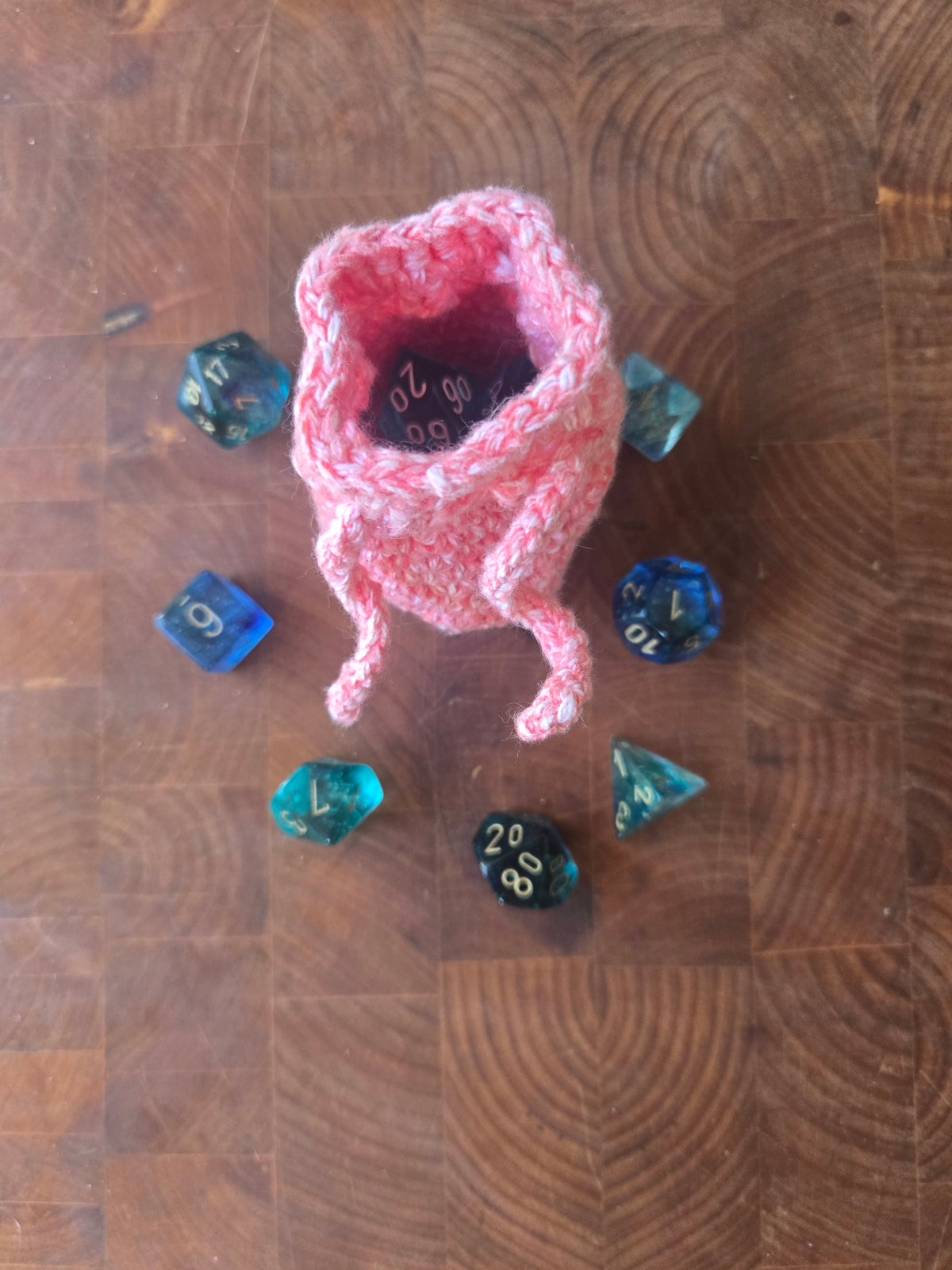 White washed Pink 7 die bag
