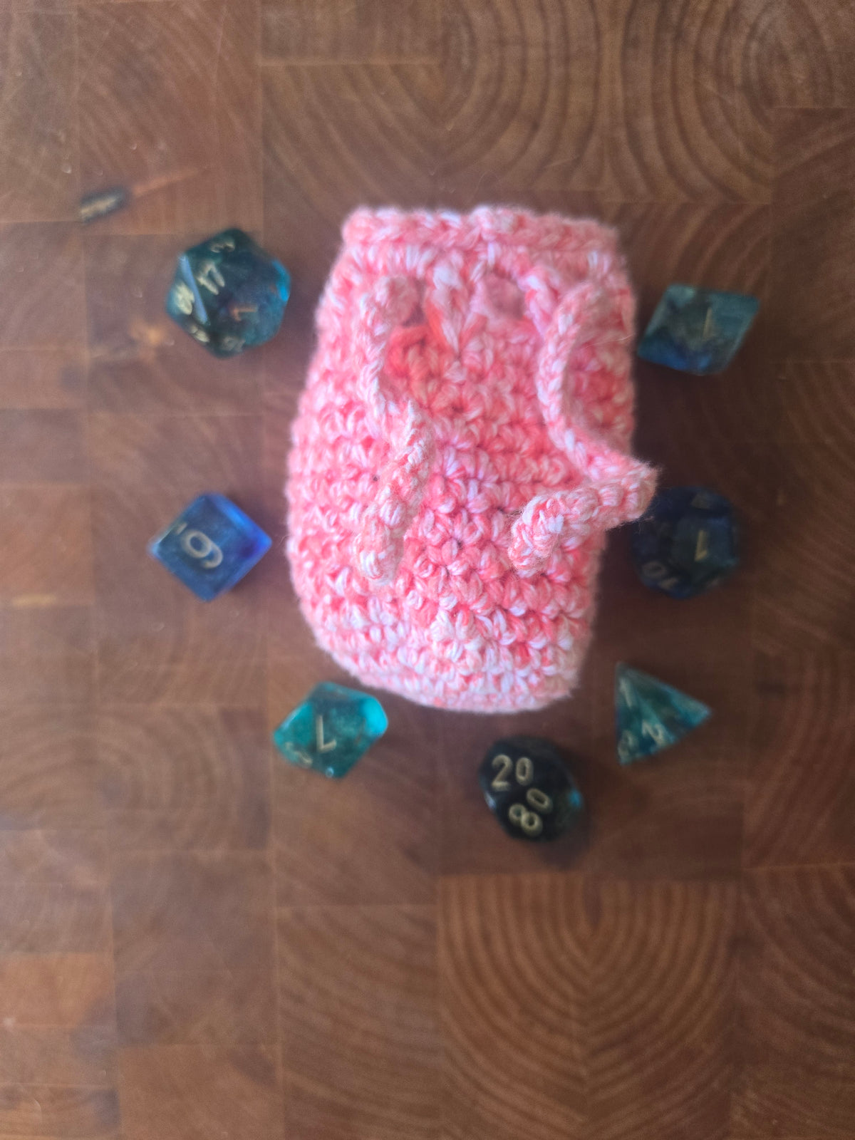 White washed Pink 7 die bag