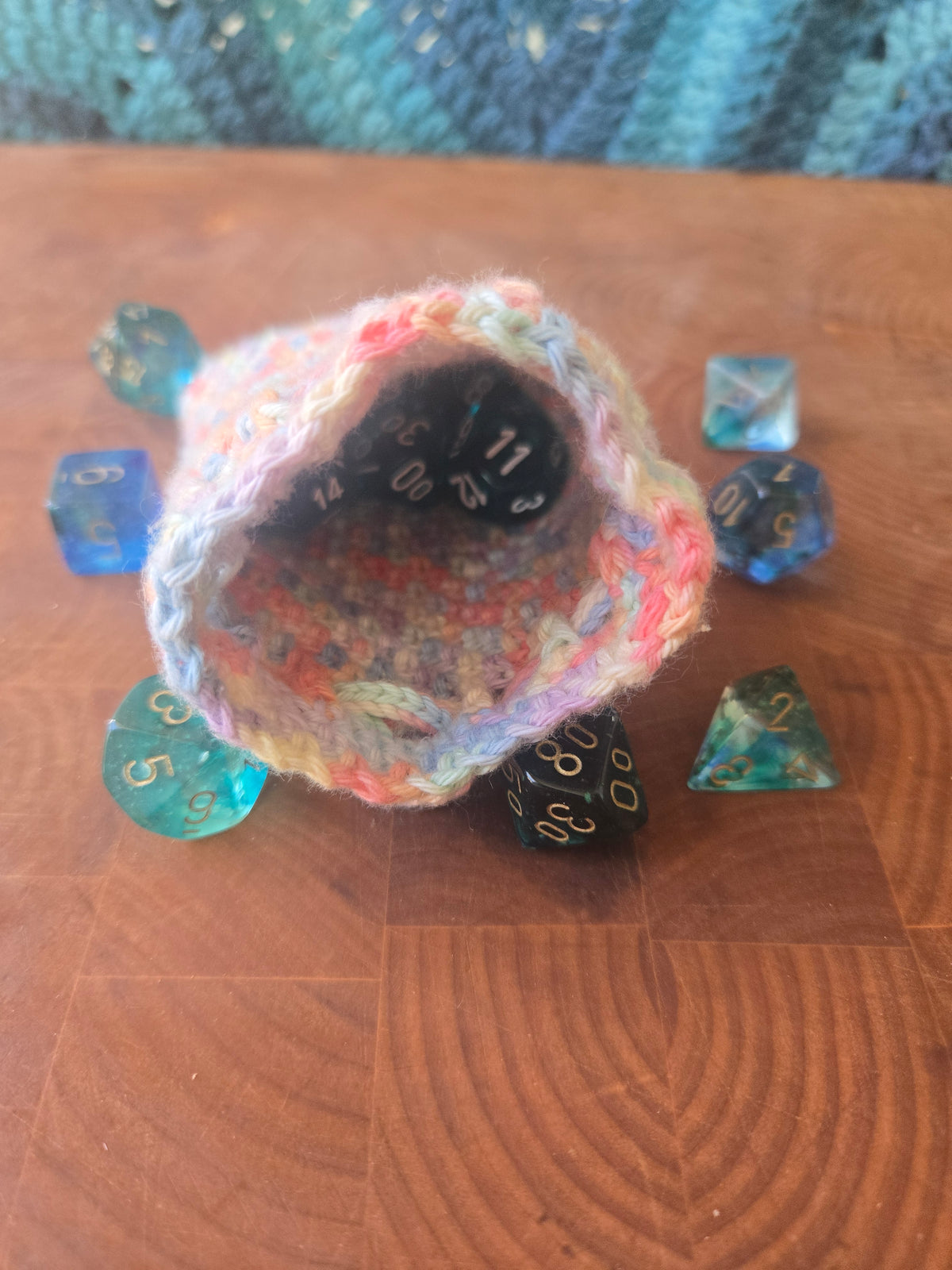 Rainbow standard 7 die set Dice Pouch