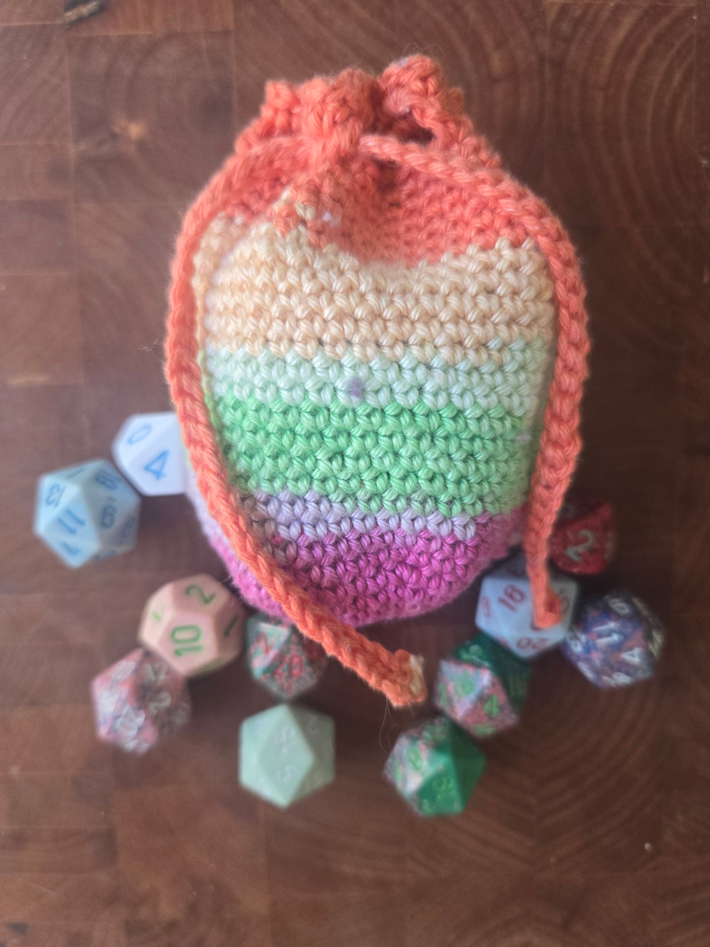 Large Multicoloured dice bag!