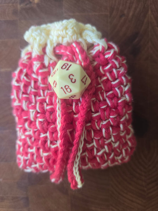 Inspired Red and Yellow 7 die set Dice Pouch
